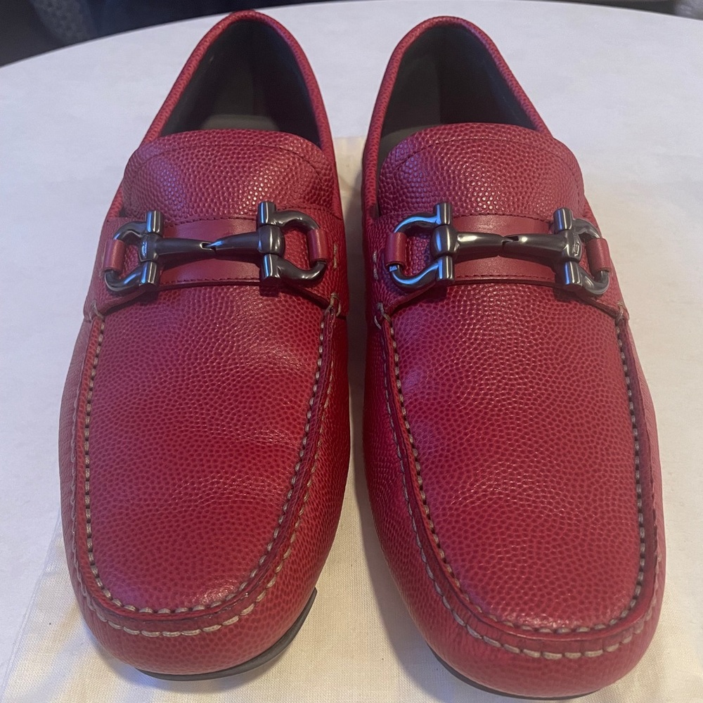 Salvatore Ferragamo Leather Gancini Driver
